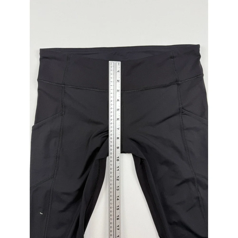 Lululemon Fast & Free HighRise Athletic Leggings Front & Rear Pocket Sz 12 #1691